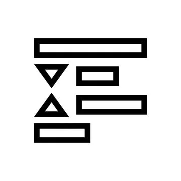 Decrease Paragraph Spacing Text Document Icon 스톡 일러스트