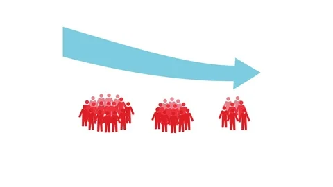 Decrease in people 库存影片 74961250