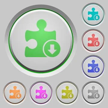 Decrease plugin priority push buttons Stock Illustration