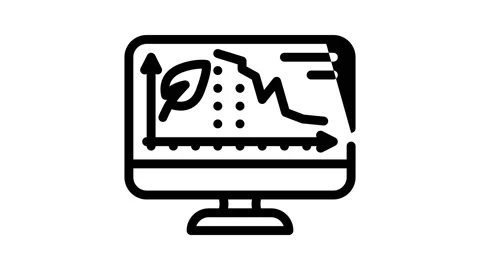 Decrease rate chia cryptocurrency online trade market line icon animation Stock Footage 166520315