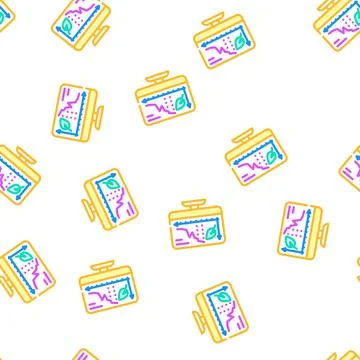 Decrease rate chia cryptocurrency online trade market vector seamless pattern Stock Illustration