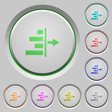 Decrease right indentation of content push buttons 库存插图
