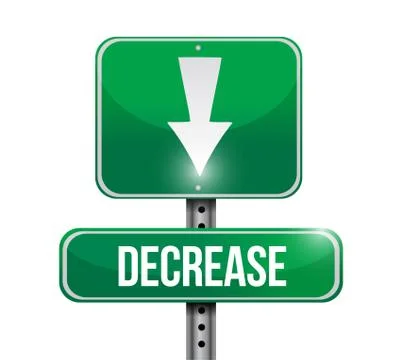 Decrease road sign illustration design Stock Illustration