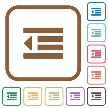 Decrease text indentation simple icons イラスト素材