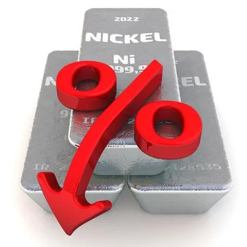 Decrease in the value of nickel 库存插图