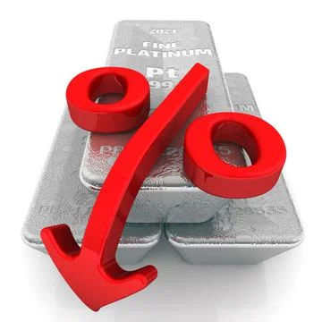 Decrease in the value of platinum 스톡 일러스트