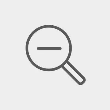 Decrease the volume thin line icon Stock Illustration