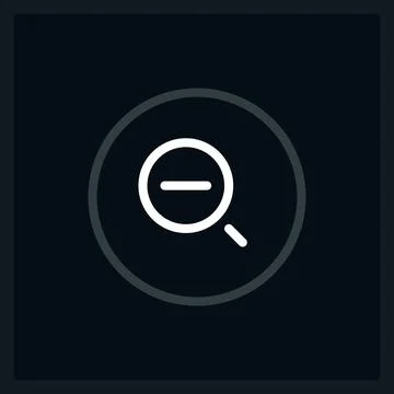 Decrease zoom level UI element template Stock Illustration