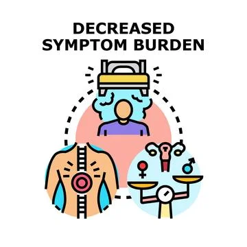 Decreased symptom burden concept vector illustration Stock Illustration