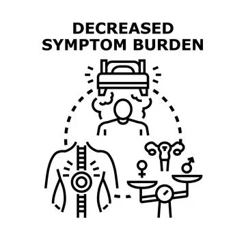 Decreased symptom burden concept vector illustration Stock Illustration