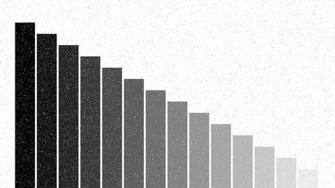 Decreasing bar chart gradient illustration Ilustración de archivo