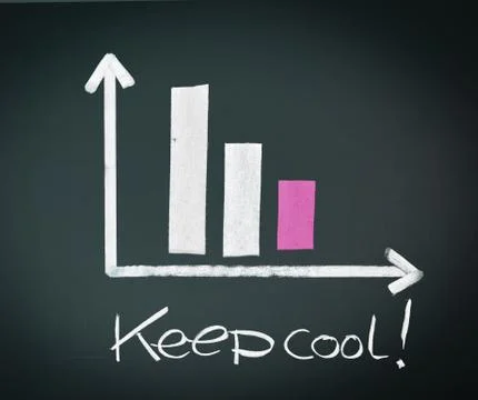 Decreasing bar graph Stock Illustration