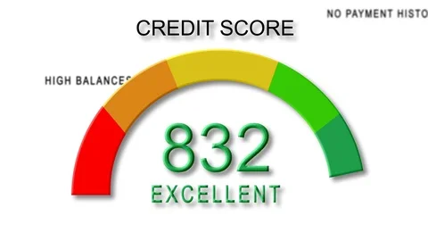 Decreasing Credit Score BG Stock Footage 70075697