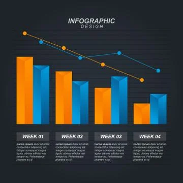 Decreasing Graph Bar Chart Economic Pressure Financial Problem Statistical In 스톡 일러스트