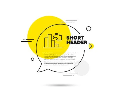 Decreasing graph line icon. Column chart sign. Vector Stock Illustration