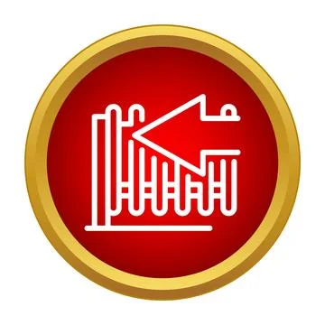 Decreasing heating temperature icon with a thermometer arrow Stock Illustration