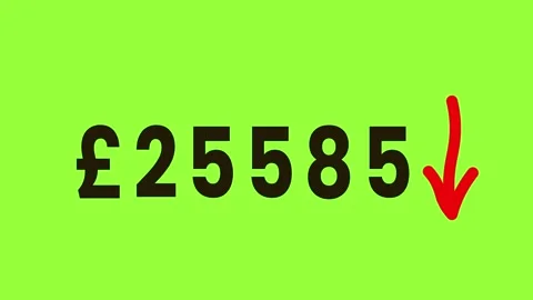 Decreasing pound sterling value motion graphic animation, currency exchange.. Stock Footage 325763354