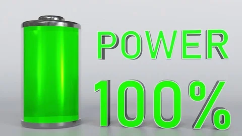Decreasing power indicator, 3D rendering Video stock 83655065