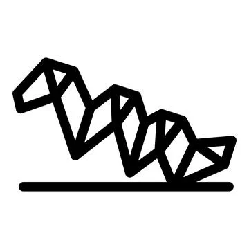 Decreasing zigzag line chart showing negative trend in business or finance Stock Illustration