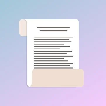 Decree, Novel, Scenario, Screenplay Flat Color Icon. Vector Stock-Illustration