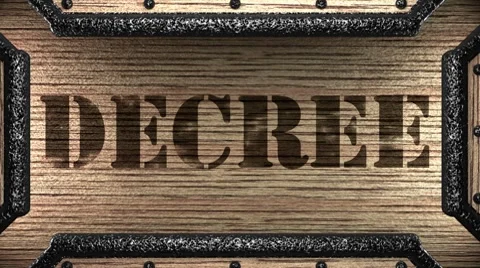 Decree on wooden stamp Stock Footage 8764504