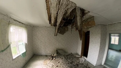 Decrepit Decaying Abandoned Home Stock-Footage 107990622