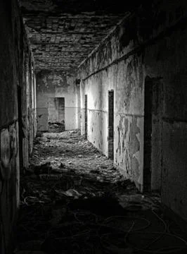 The decrepit hall Stock Photos