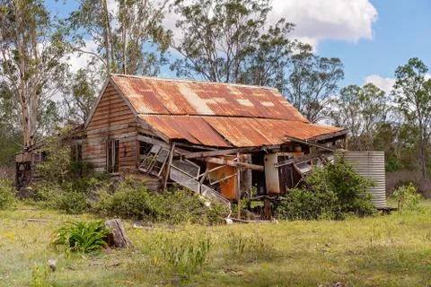 Decrepit Old Falling Down Shed Stock Photos