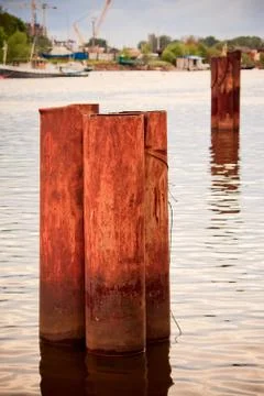 Decrepit pillars Stock Photos