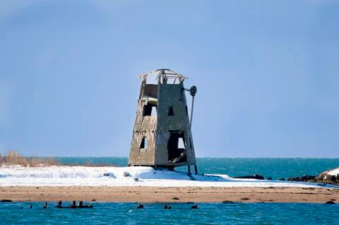 Decrepit windmill Stock Photos