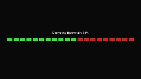 Decrypting a Cryptocurrency Blockchain Stock Footage 300109698