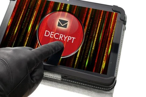 Decrypting e-mail concept Stock Illustration