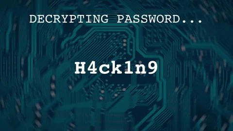 Decrypting Password 01 - Password Hacking - Computer Systems Stock Footage 309401465