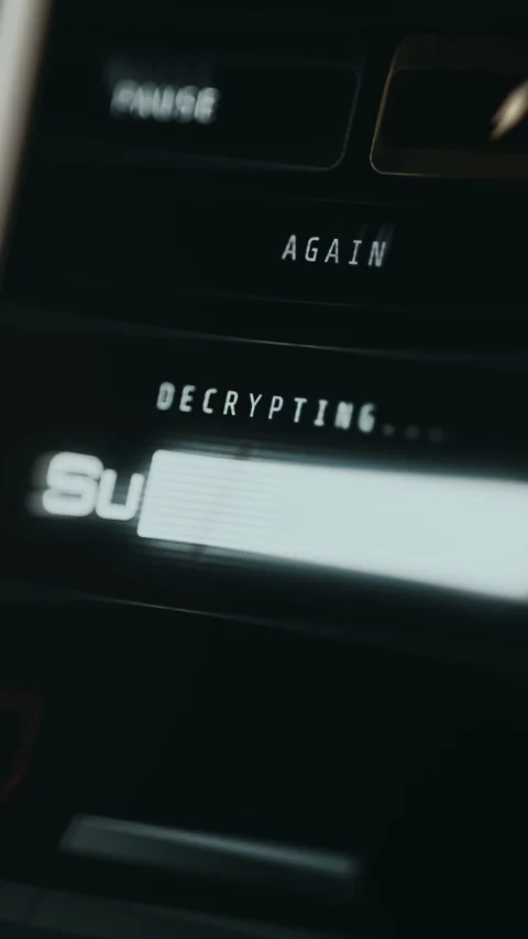 Decrypting Password File Macro Close Up Video stock 336370874