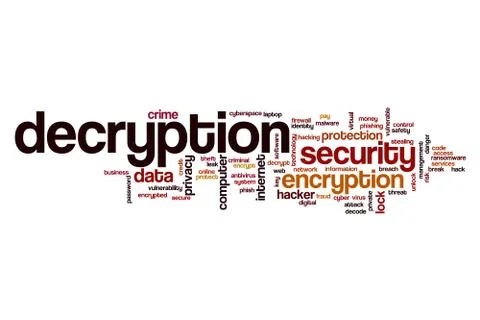 Decryption word cloud 스톡 일러스트