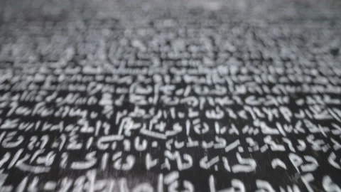 Decyphering the rosetta stone Video stock 143977736