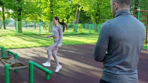 Dedicated athlete practices box training at sports ground. Woman training Video stock 317039939