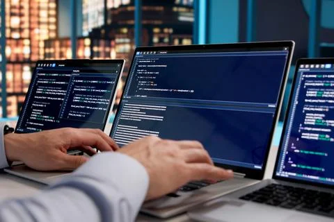 Dedicated Software Developer Concentrated On Crafting Web Applications In Mod 写真素材