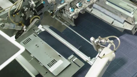 Dedicated solely to automatic sewing of flaps Stock Footage 313807462