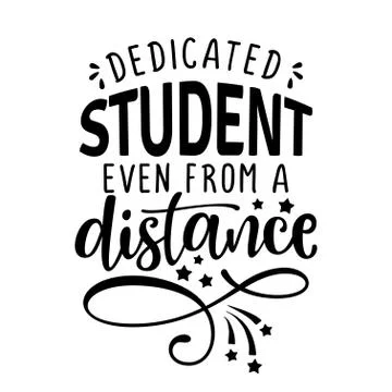 Dedicated student even from a distance Stock Illustration