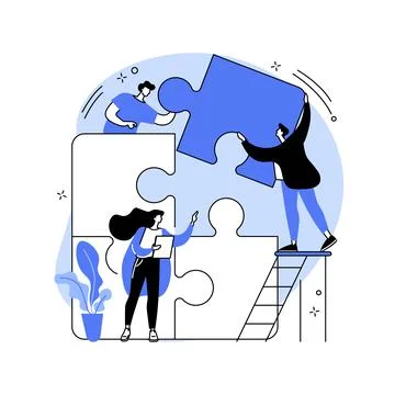 Dedicated team abstract concept vector illustration. Stockillustratie