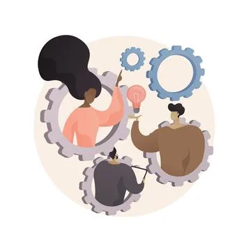 Dedicated team abstract concept vector illustration. Stock Illustration