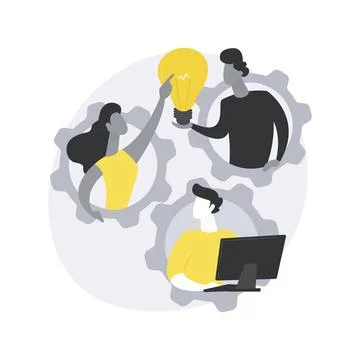 Dedicated team abstract concept vector illustration. Stock Illustration