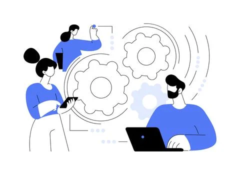 Dedicated team abstract concept vector illustration. Stock Illustration