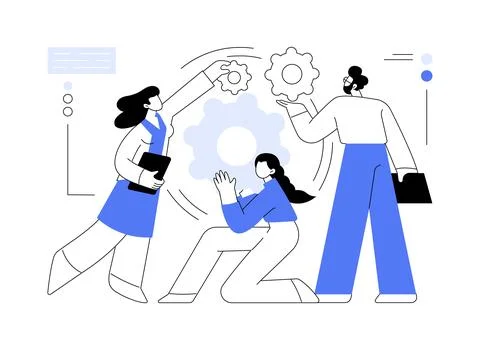 Dedicated team abstract concept vector illustration. Stock Illustration