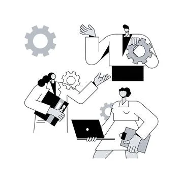 Dedicated team abstract concept vector illustration. Stockillustratie