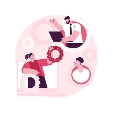 Dedicated team abstract concept vector illustration. Stockillustratie