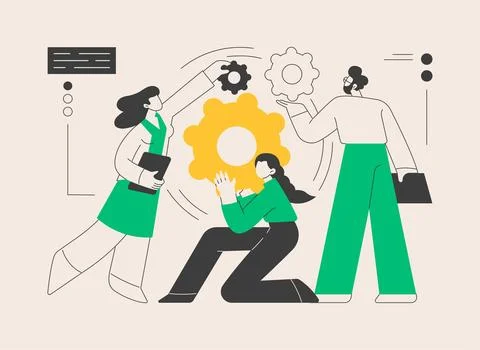 Dedicated team abstract concept vector illustration. Stockillustratie