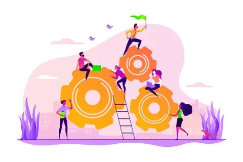 Dedicated team concept vector illustration Stock Illustration