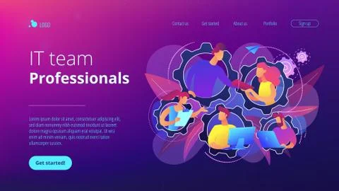Dedicated team it concept vector illustration Stock Illustration